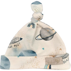 Baby In World BABY 01087 Czapka niemowlęca smerfetka Kosmos ecru 3-6m