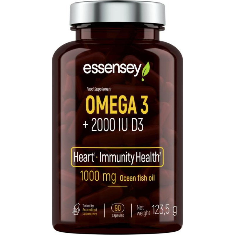 Trec Rasvhape TREC ESSENSEY OMEGA 3 + 2000 IU D3 90 kapslit