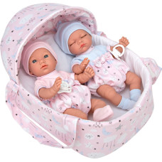 Arias twin dolls with a carrycot, 26 cm