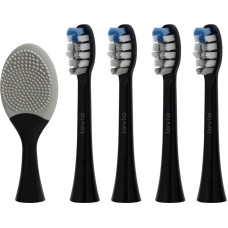 Lovio LVTB124BK-HM SonicProtect PRO Toothbrush Heads Medium Black