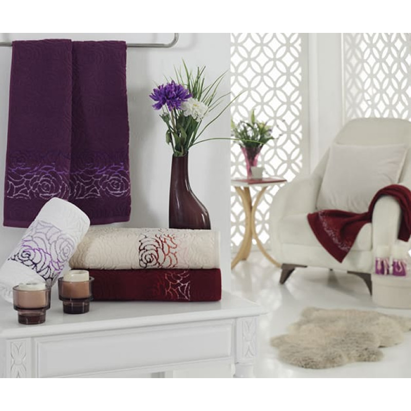 TOWEL ROSSO 50X90 TERRY HEATHER 500G