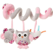 4Baby Plīša spirāle OWLS pink 4BABY OP07 Play&Edu