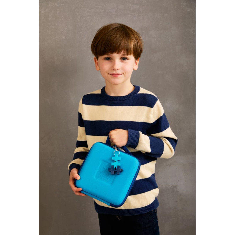 Plus Plus HEXEL DUO keychain, light blue/dark blue