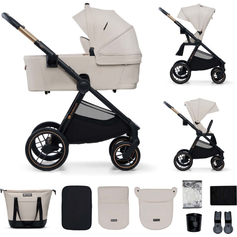 Kinderkraft universal stroller 2IN1 NEA 2.0, soft beige, KSNEA002BEG2000