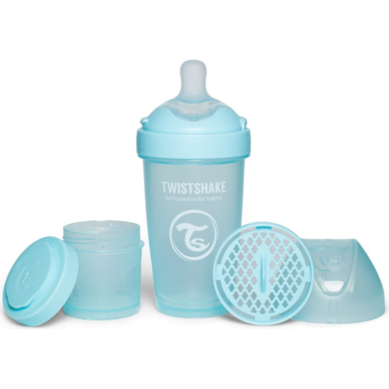 Twistshake Pro Double Anti-Colic Feeding Bottle 260ml Pastel Blue 79025