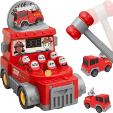 Woopie hammer-pounding skill game — pounding bench, Fire Department theme, with accessories
