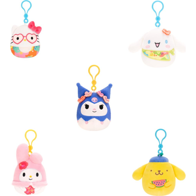 Squishmallows Hello Kitty W25 clip-on plush toy, 8 cm