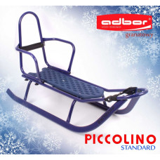 Adbor PICCOLINO sled with backrest, navy blue