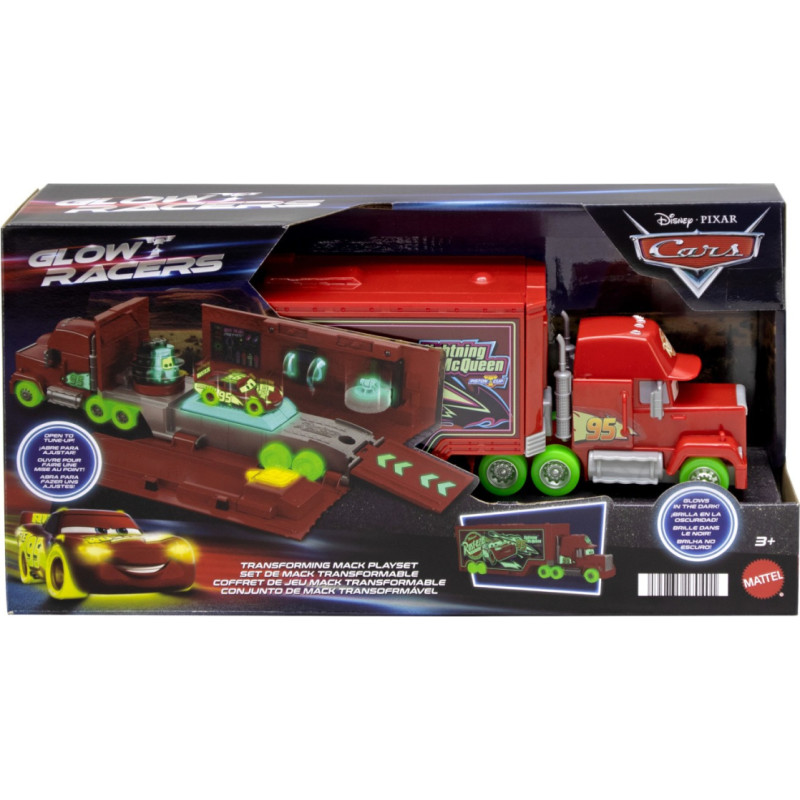 Mattel Disney Cars Glow Racers Transforming Mack HPX76