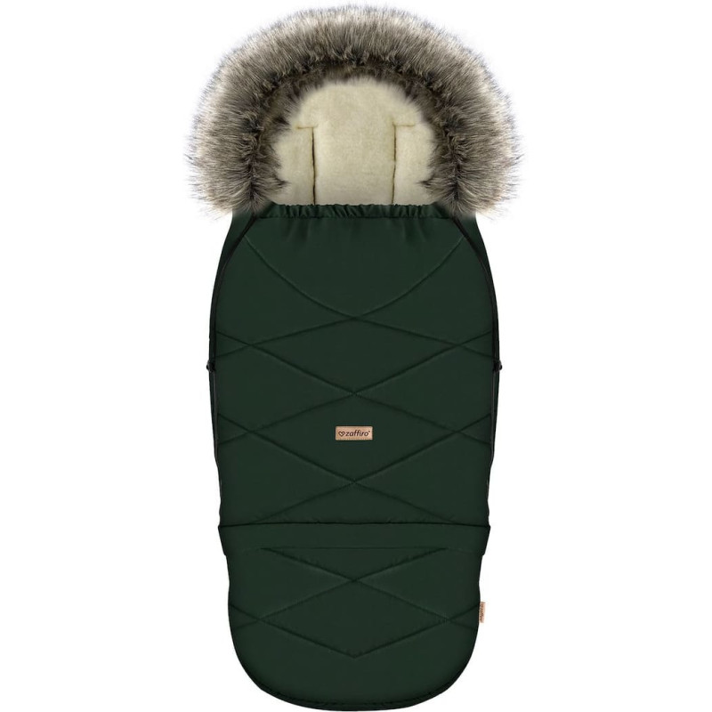 Adjustable footmuff with bag GrowUP Nordico 0-36m bottle green