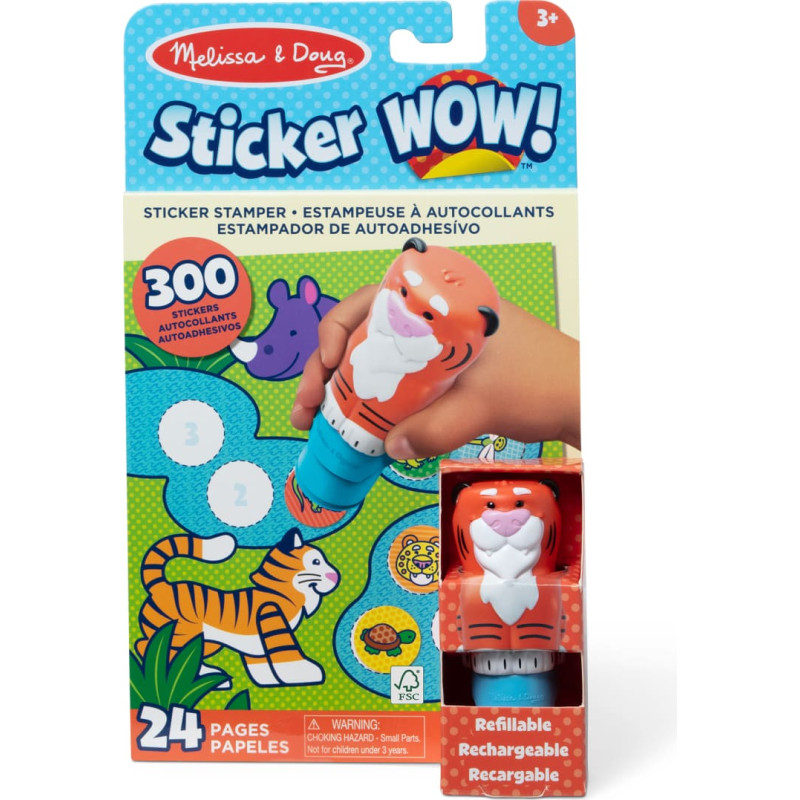 Melissa & Doug Uzlīmju grāmata MELISSA Sticker WOW! Aktivitā&scaron;u komplekts &ndash; Tīģeris