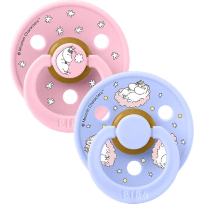 Bibs x Moomin &ndash; Colour Round Dancing - Baby Pink Mix 0-6m 2pcs