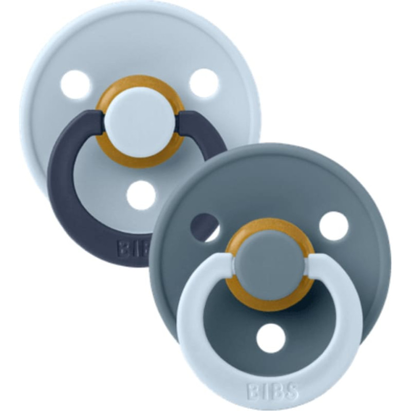 Bibs Studio Collection Colour Round &ndash; Fusion Baby Blue Petrol  Mix 0-6m 2pcs