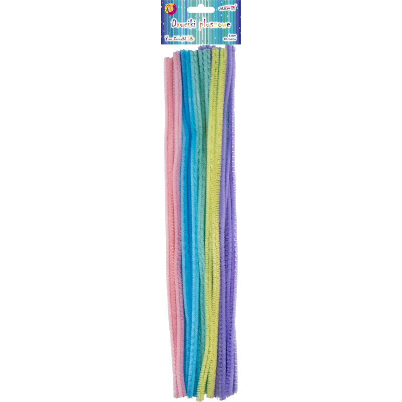 DRUCIKI PLUSZOWE PASTELOWE 40 SZTUK