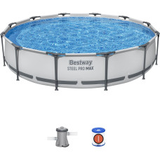 Bestway 56416 Steel Frame Pool Steel Pro Max with Filter Pump, 3.66 m x 0.76 m