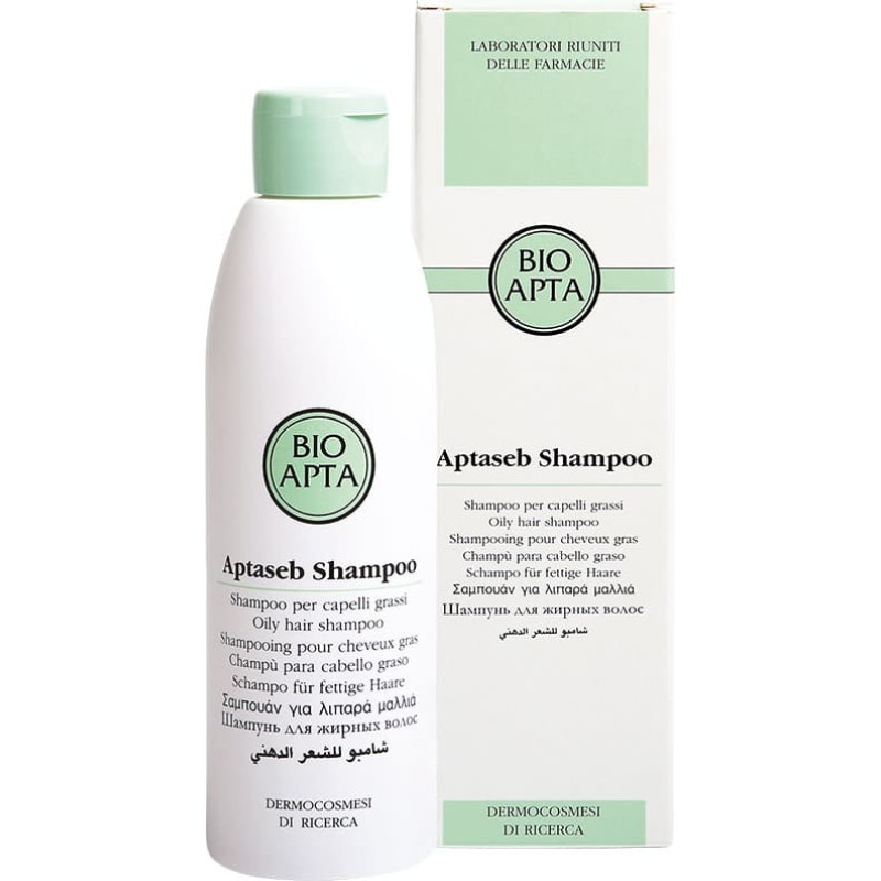 Bioapta Aptaseb shampoo (sulfate-free shampoo for oily hair, pH 5.5) 200ml