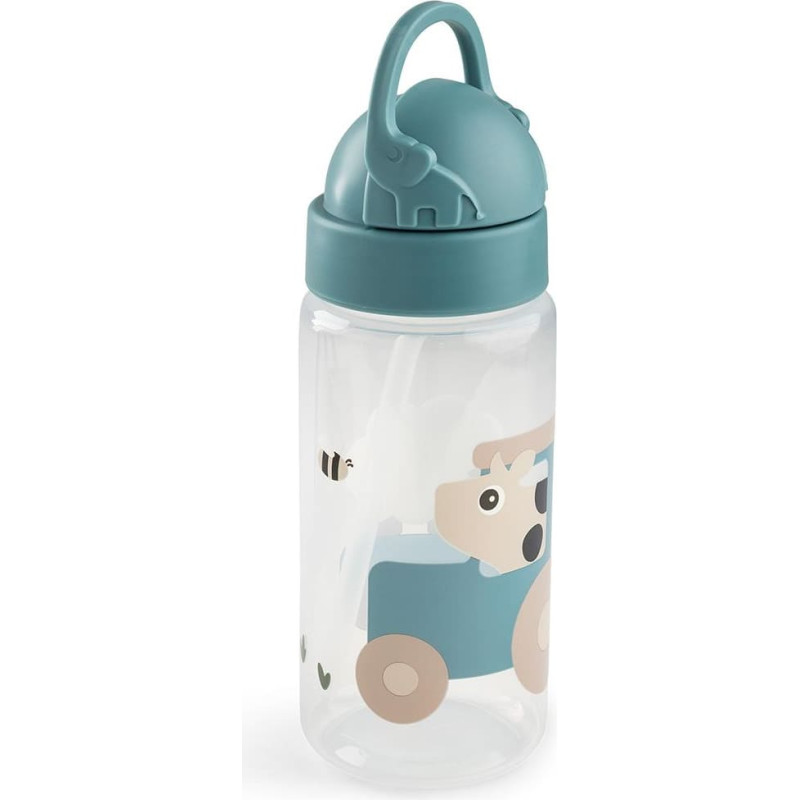 Done By Deer straw bottle Tiny farm 350 ml Blue