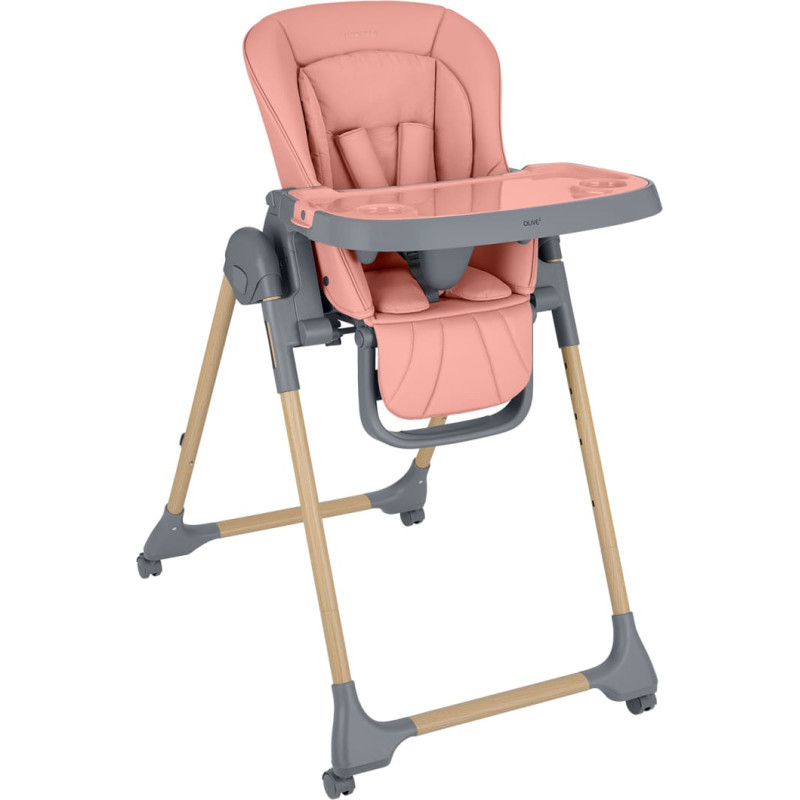 KIKKABOO Feeding Table Olive 2 Pink