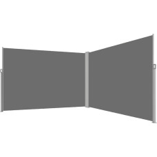 LUARO боковая угловая террасная маркиза, выдвижной экран 181 x 620 см серая