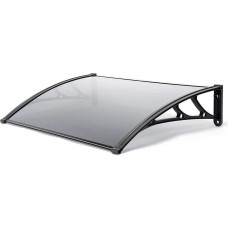 Door canopy, 80 × 120 cm, tinted, grey