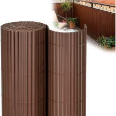 Springos PVC cover masking 500x100 cm mat for balcony, terrace, fence, brown