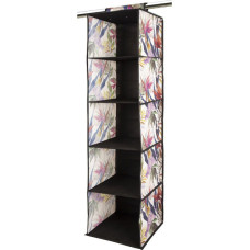 Ordinett Organizators iekarināms ar 5 plauktiem 30x30x120cm Floral Beauty