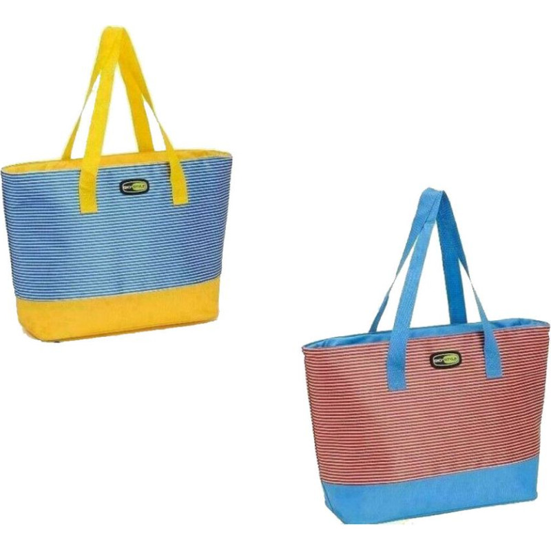 Gio`style Termiskā soma Beach Tote asorti, sarkana-zila/zila-dzeltena