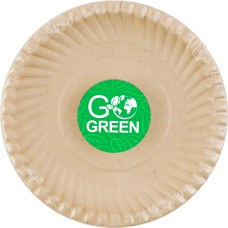 Gogreen Kompostējamie cukurniedru šķīvji ar rakstu Go Green Ø15cm 10 gab./ 0,08kg