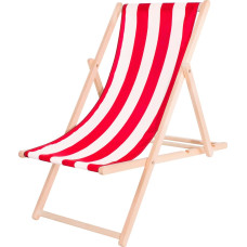 Springos Wooden chair Springos DC0010 DSWLR with red stripes