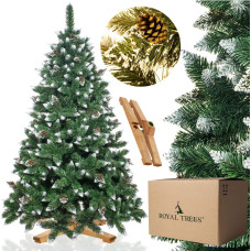 Springos CT0192 Artificial Christmas Tree 240 cm Premium Royal Trees Snowy Diamond Pine with Cones