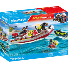 Playmobil ACTION HEROES Ātrgaitas laiva ar ūdens motociklu 71464