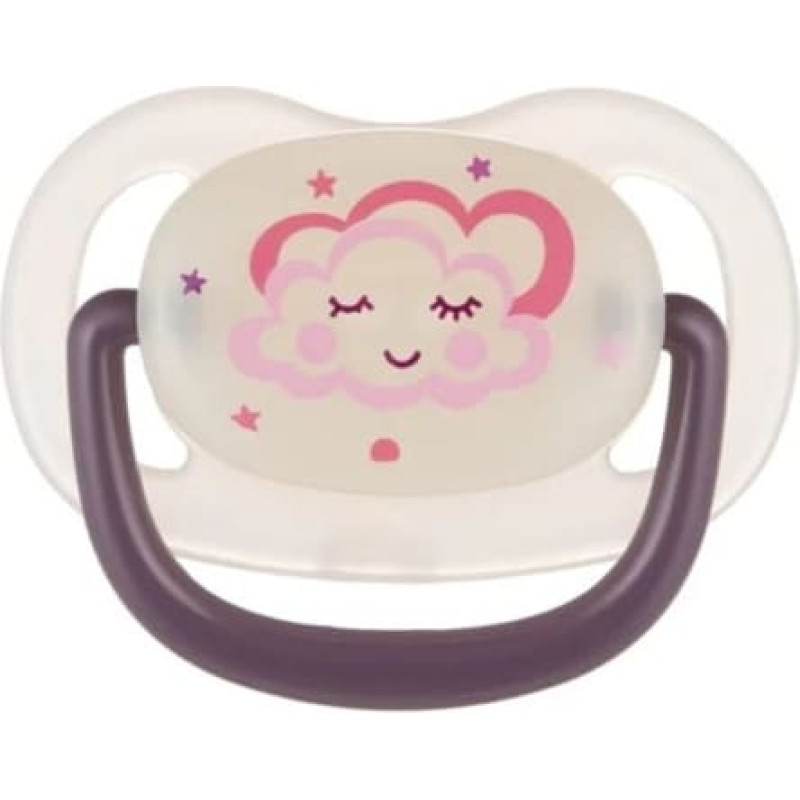 Canpol 22/500_pin new Smoczek uspokajający silikonowy anatomiczny 0-6m-cy NIGHT DREAMS różowy