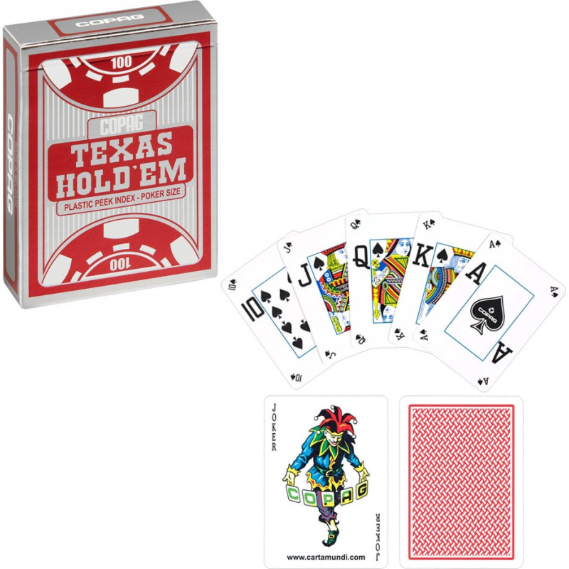 KARTY DO GRY TEXAS HOLD EM RED