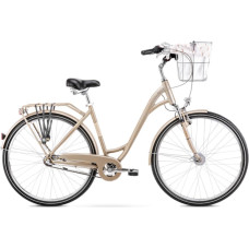ROMET Art Deco Classic bicycle with front basket, beige color, size (M)