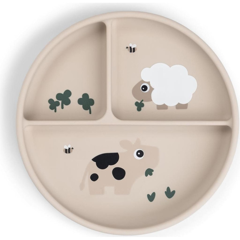 Done By Deer stick&Stay compartment plate Tiny farm Sand