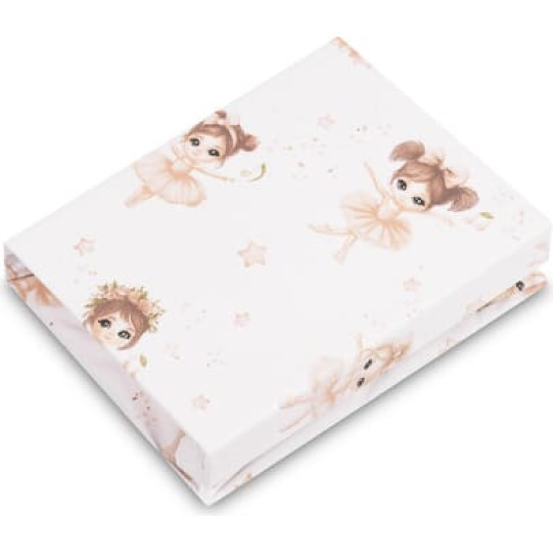 Sensillo PRINTED SHEET BALLERINAS PINK 60X120CM