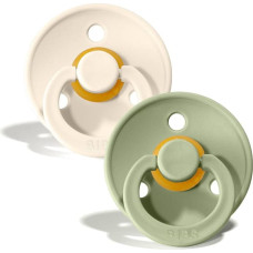 BIBS Colour symmetrical pacifiers Ivory / Sage 6+18m., 2pcs.
