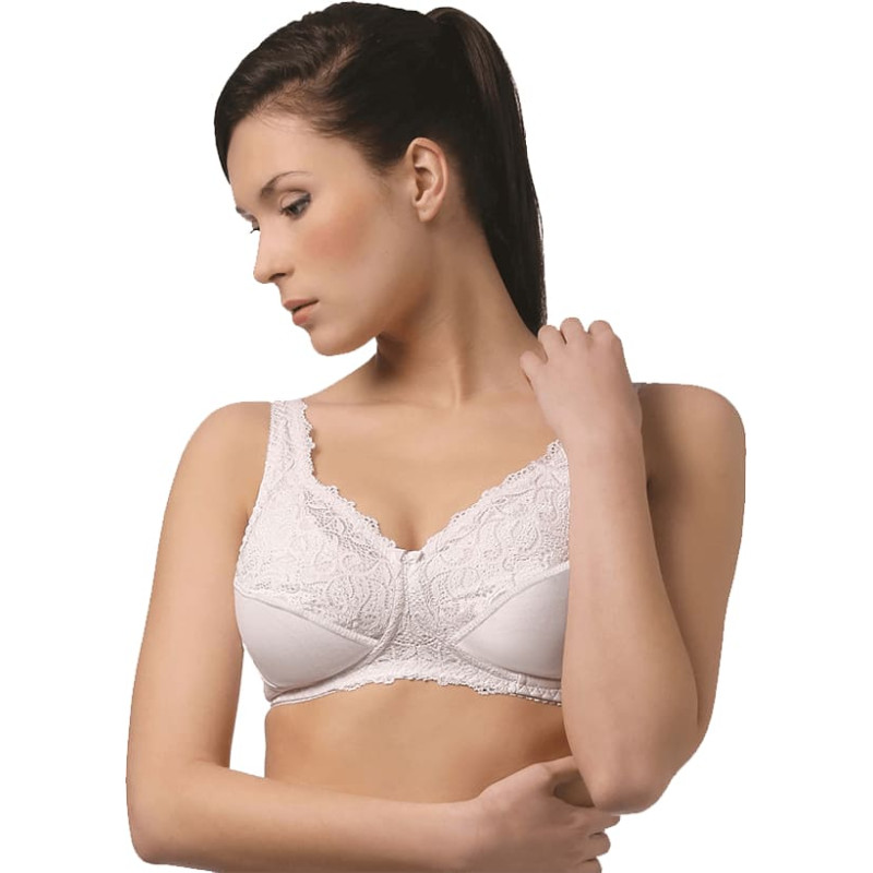 Tonus Elast 0407 Sofija Elastic medical-rehabilitation bra White N0 (DD70)