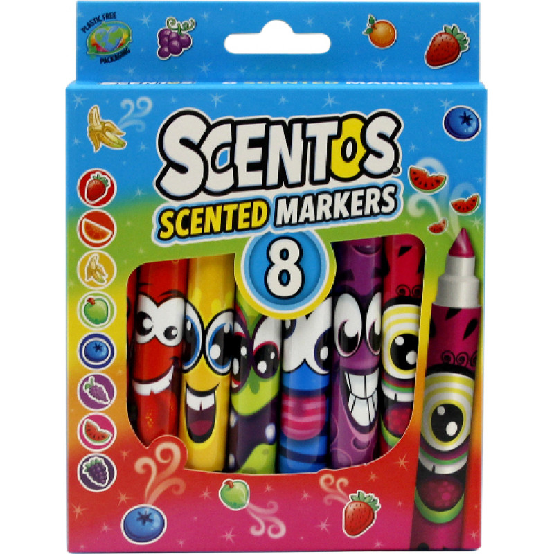 Dumel SCENTOS ST 40605 scented markers – funny faces, 8 pcs