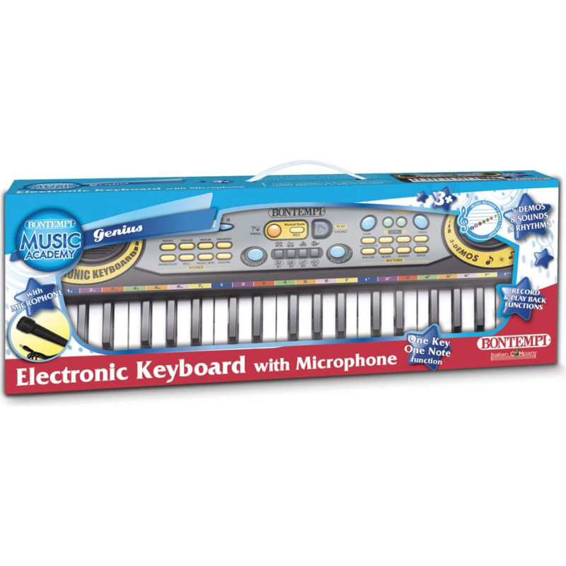Bontempi electronic synthesizer with microphone — 12 3730