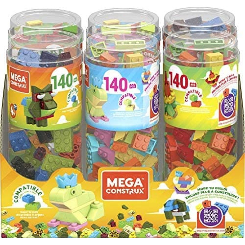 Mega Construx building blocks in tube, assorted