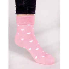 Yo Baby Zeķes frotē 31/34 SKF-0003 pink hearts