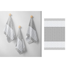 ŚCIERKA 40X60 ŻAKARDOWA CARINO 002 SZARY BAW.