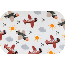 Ega Kids Diaper - 30428  - TETRA PRINT - EGA - PLANE - size 70x80 cm