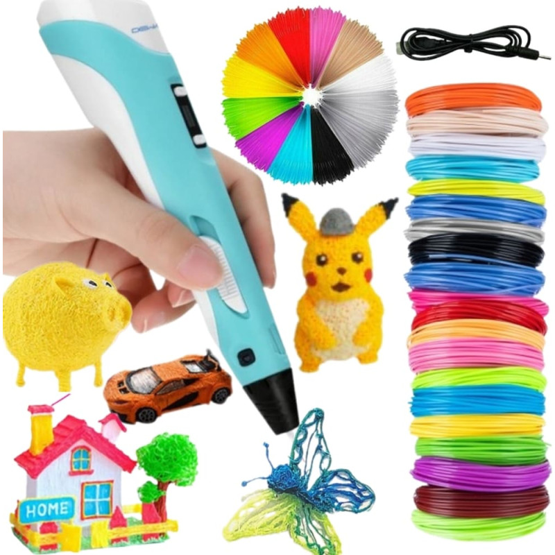 Woopie Długopis 3D Dla Dzieci Zestaw z Wyświetlaczem LED - Kreatywna Zabawa