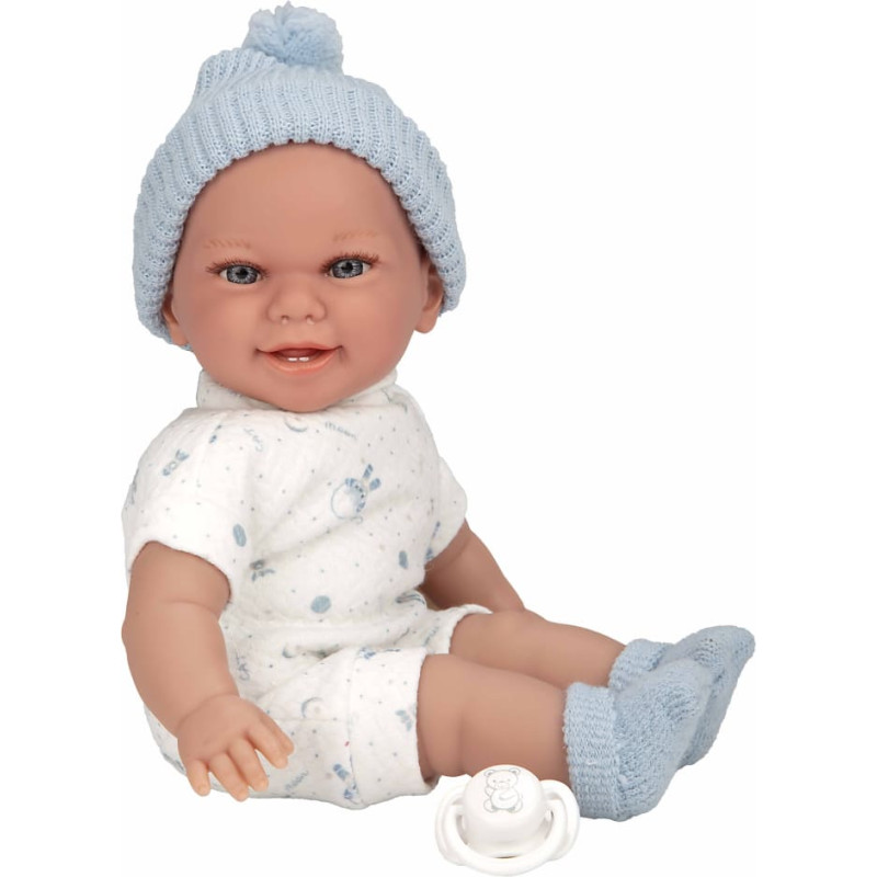 Arias doll with a sound mechanism, blue hat, 34 cm