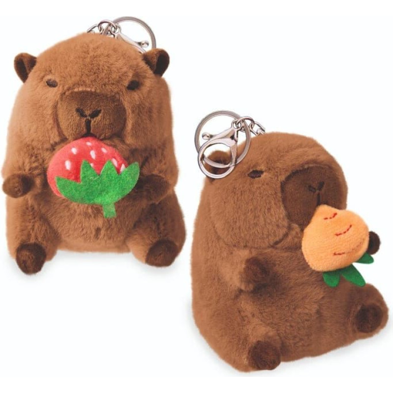 Trendhaus Capybara Spring - Wind-up capybara plush with fruit (1 pc., 2 designs)