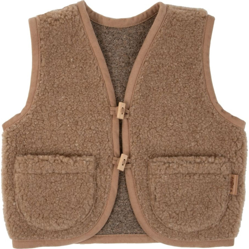 Wool baby vest Nevada 122/128 brown