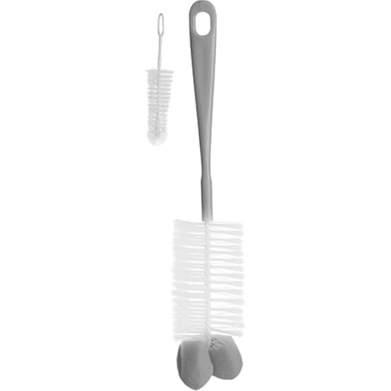 BABYONO Brush for bottles and teats with sponge 720/03 grey