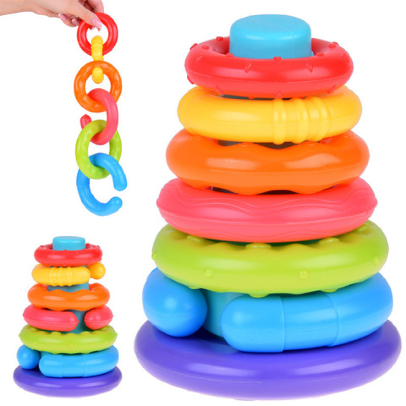 JM – Ring Stacking Pyramid Toy, 18 cm (ZA5283)